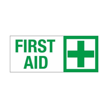 First Aid 7" x 17" Sign